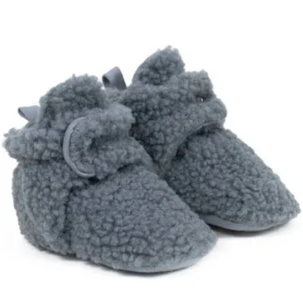 Robeez Cozy Charcoal Kids Booties